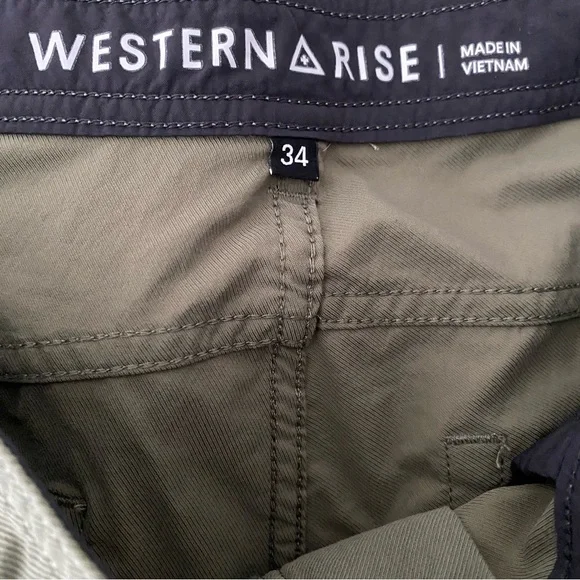 Western Rise, Men’s Travel and Outdoor Olive Green 5 Pocket Straight Leg…